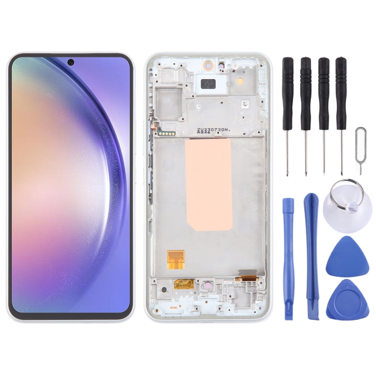 For Samsung Galaxy A54 5G SM-A546 6.43 inch OLED LCD Screen Digitizer Full Assembly with Frame (White) - LCD Screen by PMC Jewellery | Online Shopping South Africa | PMC Jewellery | Buy Now Pay Later Mobicred