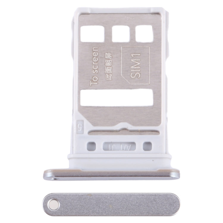 For Honor 80 SIM + SIM Card Tray (Silver) - Card Socket by PMc TechLife | Online Shopping South Africa | PMc TechLife | Buy Now Pay Later Mobicred