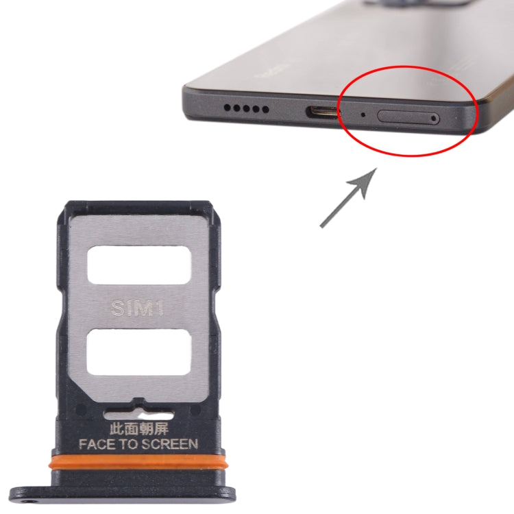 For Xiaomi Poco X5 Pro SIM Card Tray + SIM Card Tray (Black) - Card Tray by PMC TechLife | Online Shopping South Africa | PMC TechLife | Buy Now Pay Later Mobicred