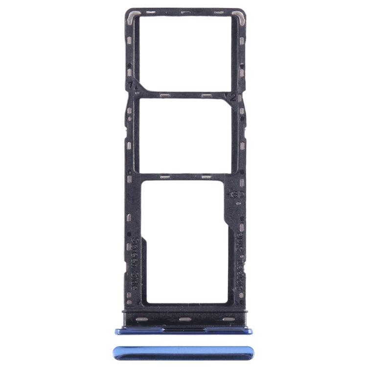 For Tecno Spark 10 SIM Card Tray + SIM Card Tray + Micro SD Card Tray (Blue) - Card Tray by PMC TechLife | Online Shopping South Africa | PMC TechLife | Buy Now Pay Later Mobicred
