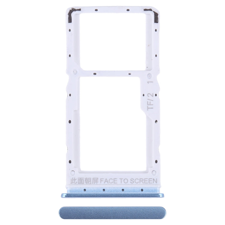 For Xiaomi Redmi Note 12 5G SIM Card Tray + SIM / Micro SD Card Tray (Blue) - Card Tray by PMC TechLife | Online Shopping South Africa | PMC TechLife