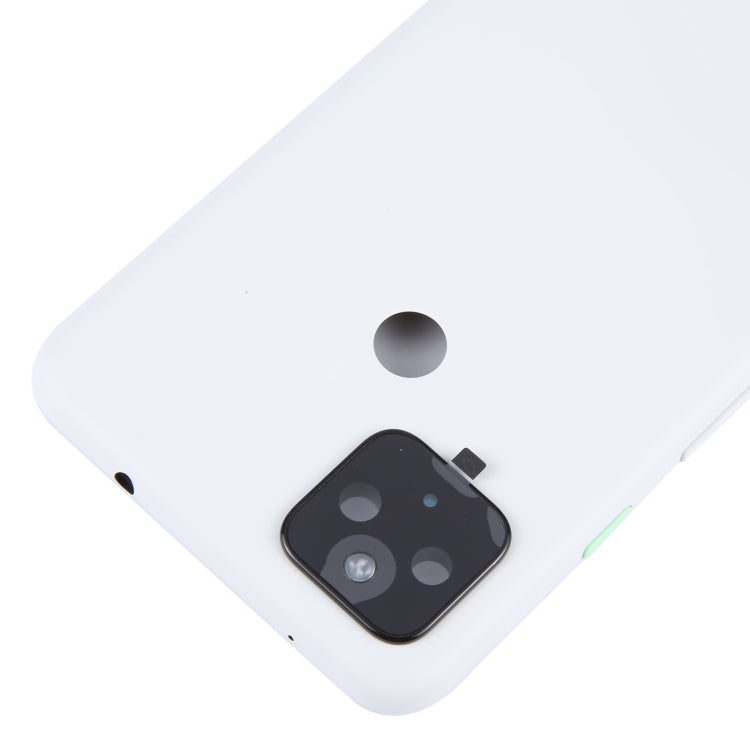 For Google Pixel 4A 5G Battery Back Cover with Camera Lens Cover(White) - Back Cover by PMC Jewellery | Online Shopping South Africa | PMC Jewellery | Buy Now Pay Later Mobicred