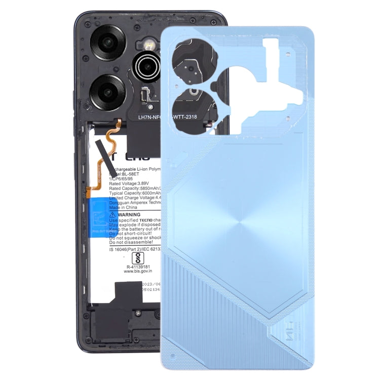 For Tecno Pova 6 Pro Original Battery Back Cover(Blue) - Back Cover by PMC Jewellery | Online Shopping South Africa | PMC Jewellery | Buy Now Pay Later Mobicred