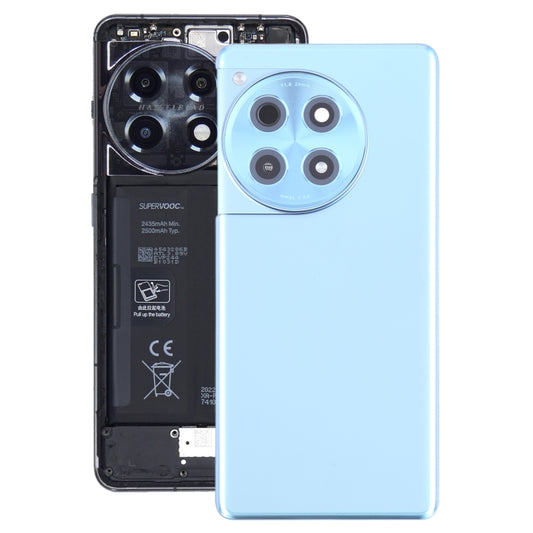 For OnePlus 12R CPH2609 CPH2585 Original Glass Battery Back Cover with Camera Lens(Blue) - Back Cover by PMC Jewellery | Online Shopping South Africa | PMC Jewellery | Buy Now Pay Later Mobicred