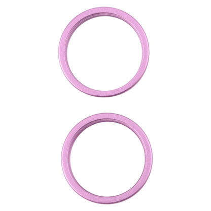 For iPhone 16 2pcs/set Rear Camera Glass Lens Metal Outside Protector Hoop Ring (Purple) -  by PMC Jewellery | Online Shopping South Africa | PMC Jewellery | Buy Now Pay Later Mobicred