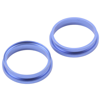 For iPhone 16 Plus 2pcs/set Rear Camera Glass Lens Metal Outside Protector Hoop Ring (Blue) -  by PMC Jewellery | Online Shopping South Africa | PMC Jewellery | Buy Now Pay Later Mobicred