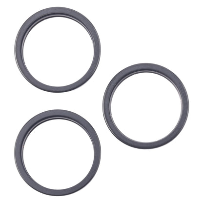 For iPhone 16 Pro 3pcs/set Rear Camera Glass Lens Metal Outside Protector Hoop Ring (Black) -  by PMC Jewellery | Online Shopping South Africa | PMC Jewellery | Buy Now Pay Later Mobicred