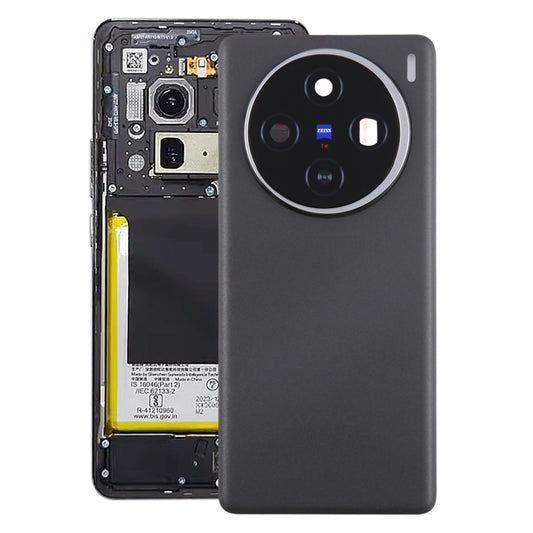 For vivo X100 Battery Back Cover with Camera Lens Cover(Black) - Back Cover by PMC Jewellery | Online Shopping South Africa | PMC Jewellery | Buy Now Pay Later Mobicred