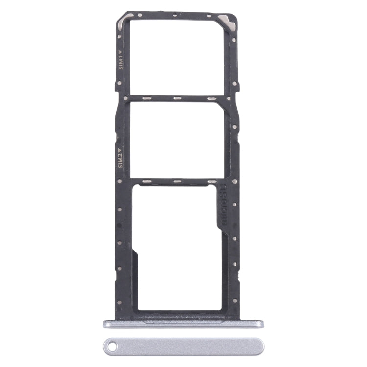 For Samsung Galaxy A06 SM-A065F Original SIM Card Tray + SIM Card Tray + Micro SD Card Tray (Silver) - free shipping - PMc TechLife - Order now!