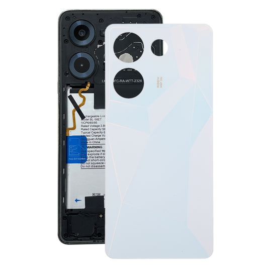 For Tecno Camon 20 Pro Original Battery Back Cover(White) - Back Cover by PMC Jewellery | Online Shopping South Africa | PMC Jewellery | Buy Now Pay Later Mobicred