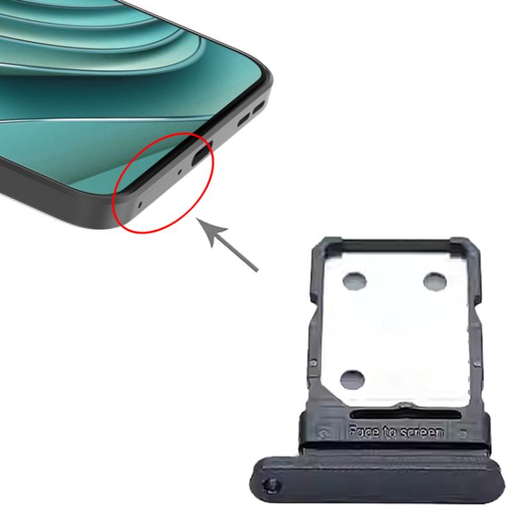 For OnePlus Ace 2V PHK110 SIM Card Tray (Black) - Card Tray by PMc TechLife | Online Shopping South Africa | PMc TechLife | Buy Now Pay Later Mobicred