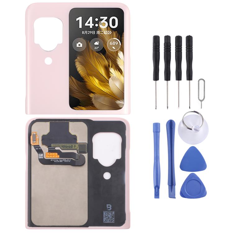 For OPPO Find N3 Flip Original LCD Secondary Screen with Digitizer Full Assembly (Pink) - LCD Screen by PMC Jewellery | Online Shopping South Africa | PMC Jewellery | Buy Now Pay Later Mobicred
