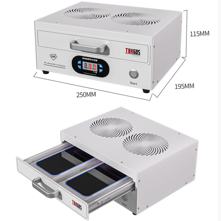 TBK 605 100W Mini UV Curing Lamp Box 48 LEDs Curved Surface Screen UV Curing Box, AU Plug - free shipping - PMC TechLife - Order now!