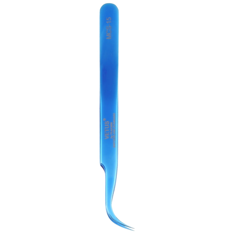 Vetus MCS-15 Bright Blue Curved Tweezers - Tweezers by VETUS | Online Shopping South Africa | PMC Jewellery | Buy Now Pay Later Mobicred