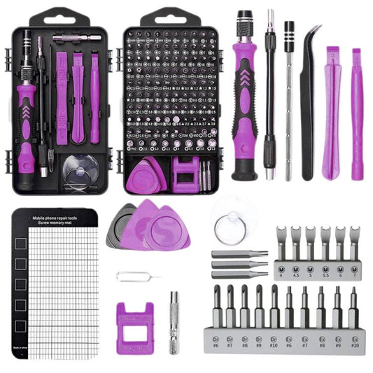 122 in 1 Precision Magnetic Screwdriver Kit (Purple) - Screwdriver Set by PMC Jewellery | Online Shopping South Africa | PMC Jewellery | Buy Now Pay Later Mobicred