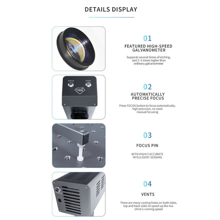 TBK-958M Laser Marking Machine Auto Focus Frame Separator 2 in 1 Engraving Equipment, UK Plug - Laser Machines by TBK | Online Shopping South Africa | PMC Jewellery | Buy Now Pay Later Mobicred