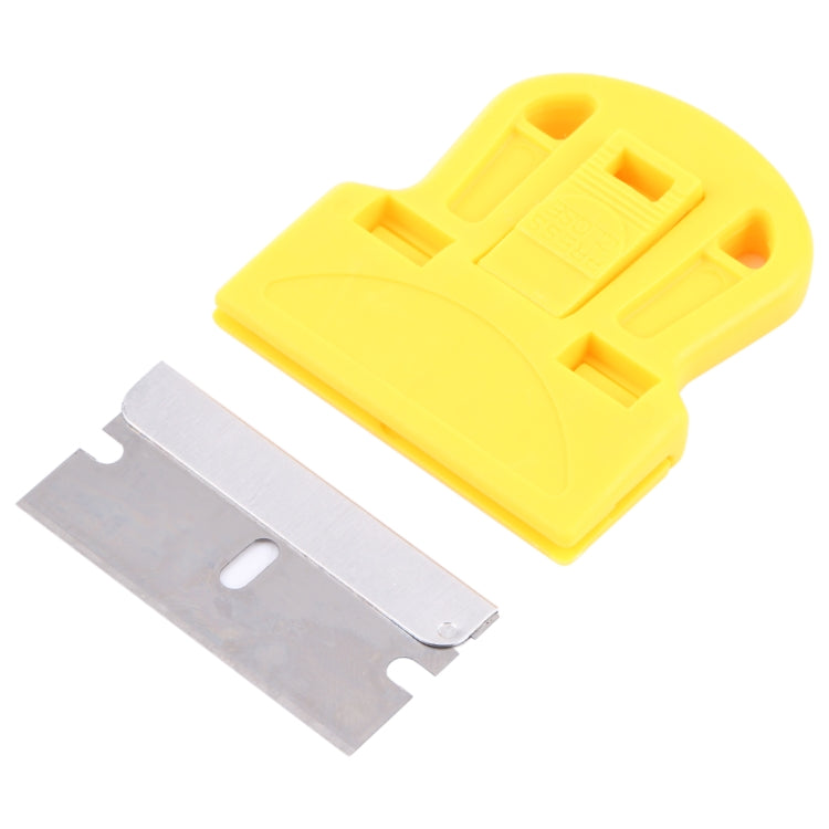 Glue Remover Squeegee Sticker Cleaner Plastic Handle Scraper(Yellow) - free shipping - PMC TechLife - Order now!