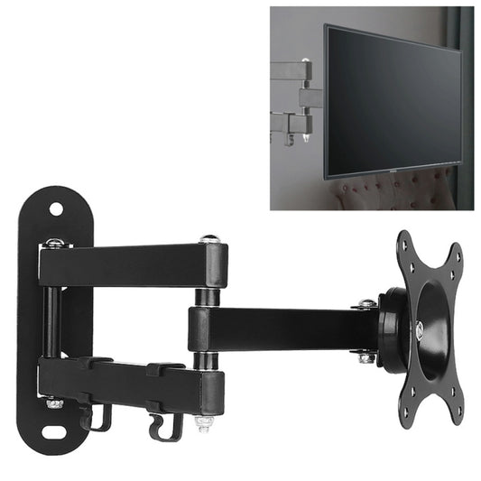 14-27 inch Universal Horizontal Vertical Screen Installable Rotatable Retractable Computer Monitor Three Arms Wall Mount Bracket - TV Brackets & Mounts by PMC Jewellery | Online Shopping South Africa | PMC Jewellery | Buy Now Pay Later Mobicred