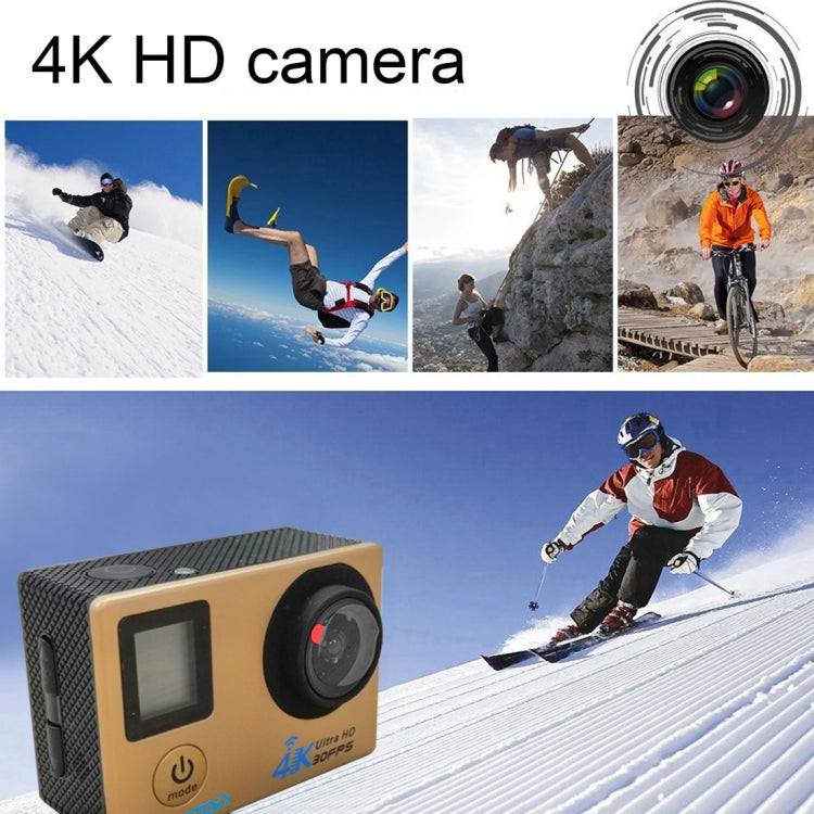 HAMTOD H12 UHD 4K WiFi  Sport Camera with Waterproof Case, Generalplus 4247, 0.66 inch + 2.0 inch LCD Screen, 170 Degree Wide Angle Lens (Silver) - HAMTOD by HAMTOD | Online Shopping South Africa | PMC Jewellery | Buy Now Pay Later Mobicred