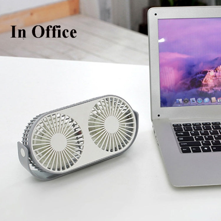 Small Bean Desktop Desktop Double Leaf Usb Mini Fan(Green) - free shipping - PMC TechLife - Order now!