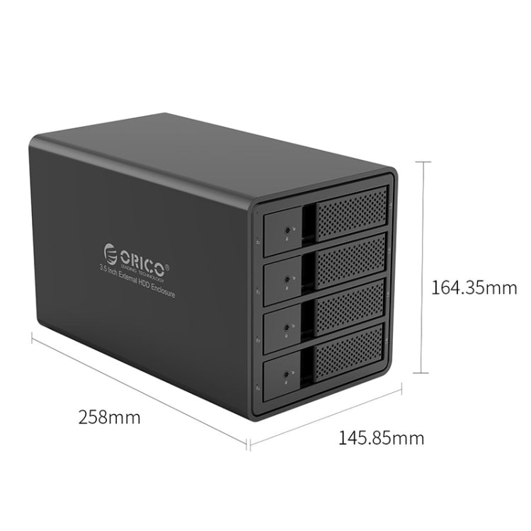 ORICO 9548RU3-BK 3.5-Inch External Hard Drive Enclosure with RAID - HDD Enclosure by ORICO | Online Shopping South Africa | PMC TechLife | Buy Now Pay Later Mobicred