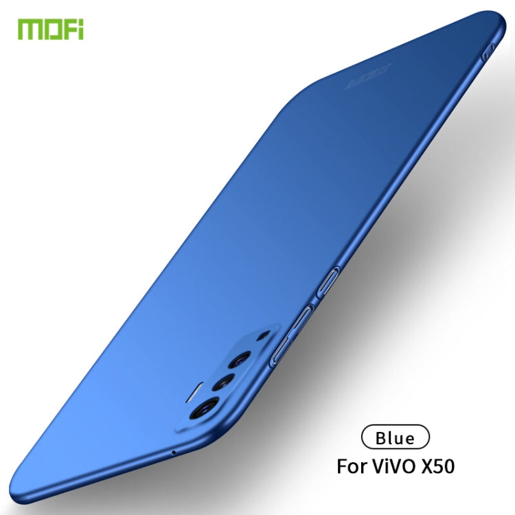 For Vivo X50 MOFI Frosted PC Ultra-thin Hard Case(Blue) - vivo Cases by MOFI | Online Shopping South Africa | PMC Jewellery