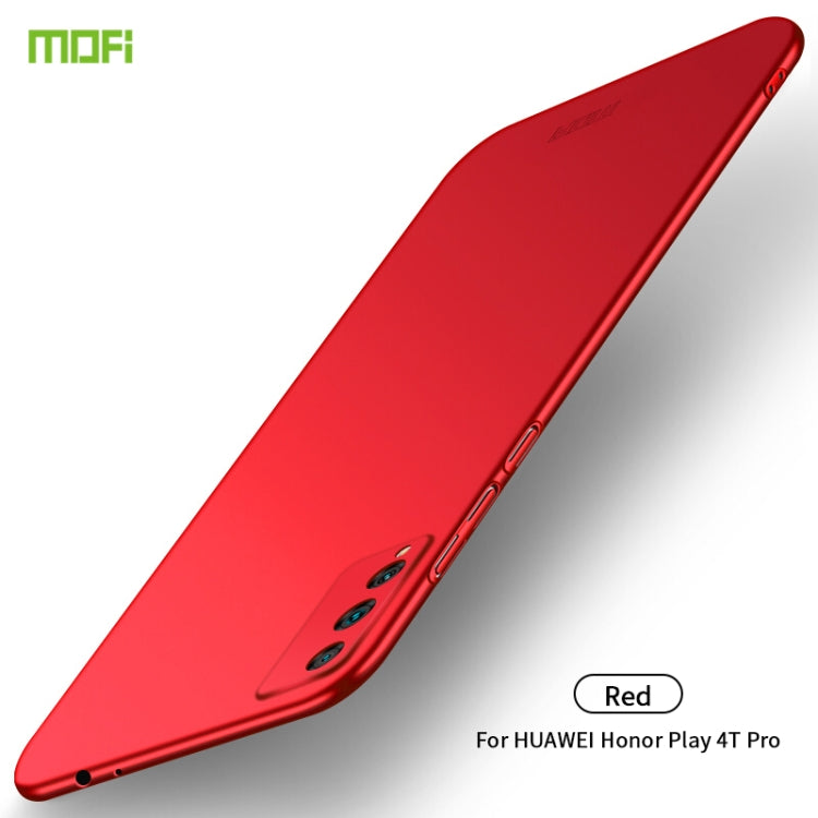 For Huawei Honor Play 4T Pro MOFI Frosted PC Ultra-thin Hard Case(Red) - Honor Cases by MOFI | Online Shopping South Africa | PMC TechLife | Buy Now Pay Later Mobicred