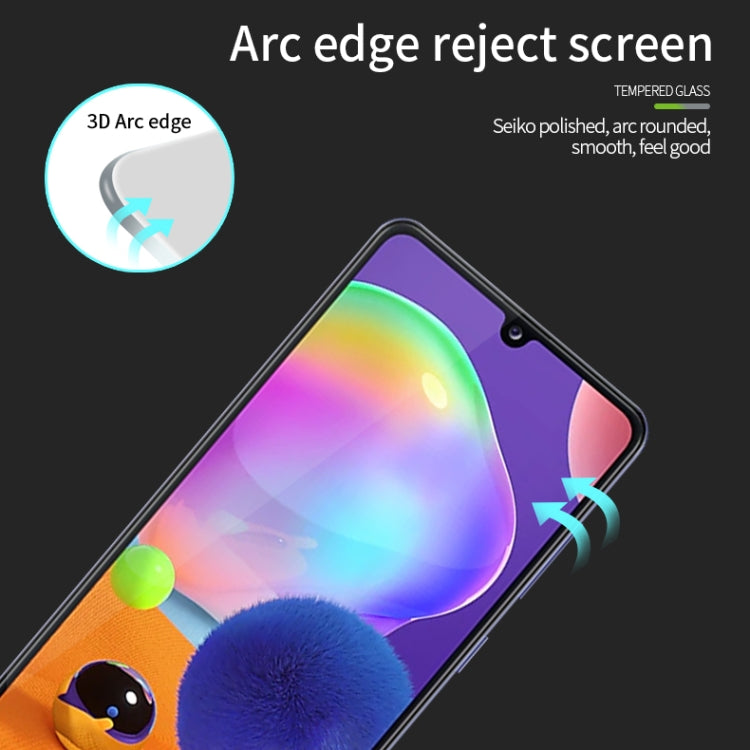 For Samsung Galaxy A31 MOFI 9H 3D Explosion-proof Curved Screen Tempered Glass Film(Black) - Galaxy Tempered Glass by MOFI | Online Shopping South Africa | PMC Jewellery