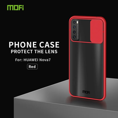 For Huawei nova 7 MOFI Xing Dun Series PC + TPU Anti-peep Waterproof And Anti-drop All-inclusive Protective Shell, Translucent Frosted(Red) - Huawei Cases by MOFI | Online Shopping South Africa | PMC Jewellery