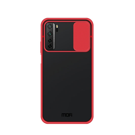 For Huawei nova 7 SE MOFI Xing Dun Series PC + TPU Anti-peep Waterproof And Anti-drop All-inclusive Protective Shell, Translucent Frosted(Red) - Huawei Cases by MOFI | Online Shopping South Africa | PMC Jewellery