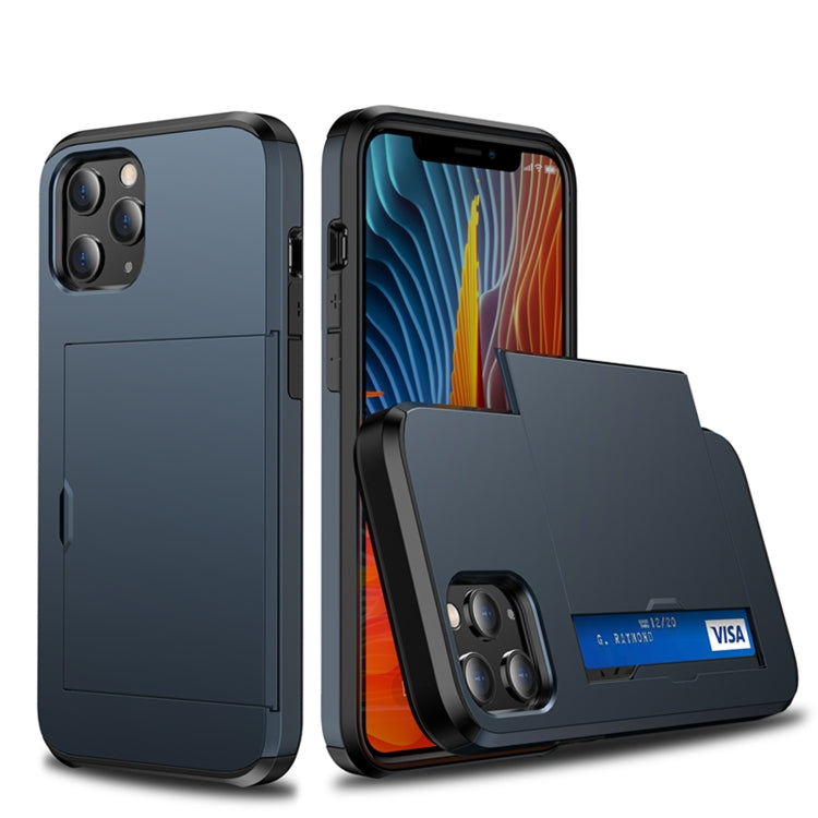 For iPhone 12 mini Shockproof Rugged Armor Protective Case with Card Slot(Dark Blue) - iPhone 12 mini Cases by PMC TechLife | Online Shopping South Africa | PMC TechLife