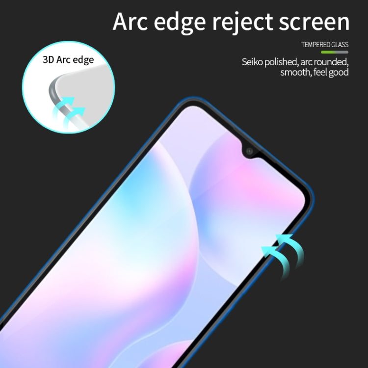 For Xiaomi Redmi 9A / 9C MOFI 9H 3D Explosion-proof Curved Screen Tempered Glass Film(Black) -  by MOFI | Online Shopping South Africa | PMC TechLife