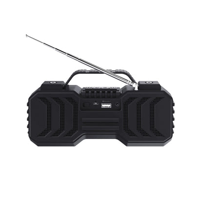 NewRixing NR-2029FMD TWS LED Flashlight Bluetooth Speaker, Support TF Card / FM / 3.5mm AUX / U Disk / Hands-free Calling(Black) - Desktop Speaker by NewRixing | Online Shopping South Africa | PMC Jewellery | Buy Now Pay Later Mobicred