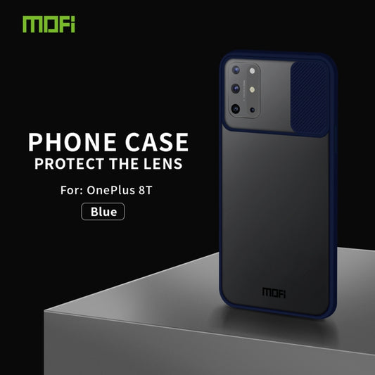 For OnePlus 8T MOFI Xing Dun SeriesTranslucent Frosted PC + TPU Privacy Anti-glare Shockproof All-inclusive Protective Case(Blue) - OnePlus Cases by MOFI | Online Shopping South Africa | PMC Jewellery