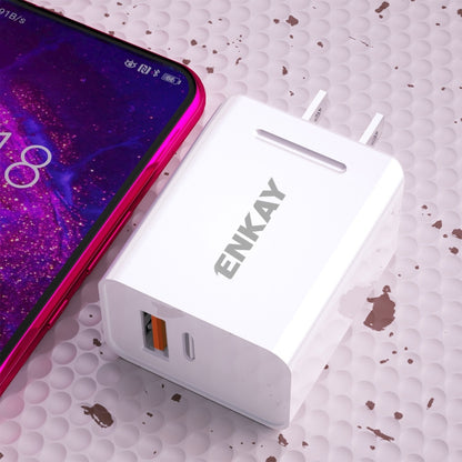 ENKAY Hat-Prince U033 18W 3A PD+QC 3.0 Fast Charging Travel Charger Power Adapter, US Plug - USB Charger by ENKAY | Online Shopping South Africa | PMC Jewellery | Buy Now Pay Later Mobicred