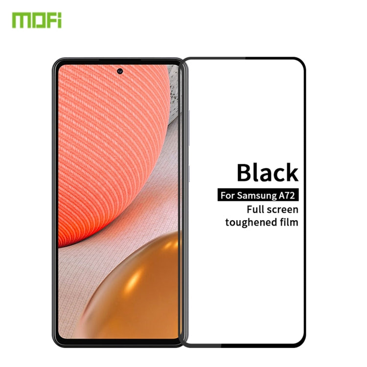 For Samsung Galaxy A72 5G / 4G MOFI 9H 2.5D Full Screen Tempered Glass Film(Black) - Galaxy Tempered Glass by MOFI | Online Shopping South Africa | PMC Jewellery