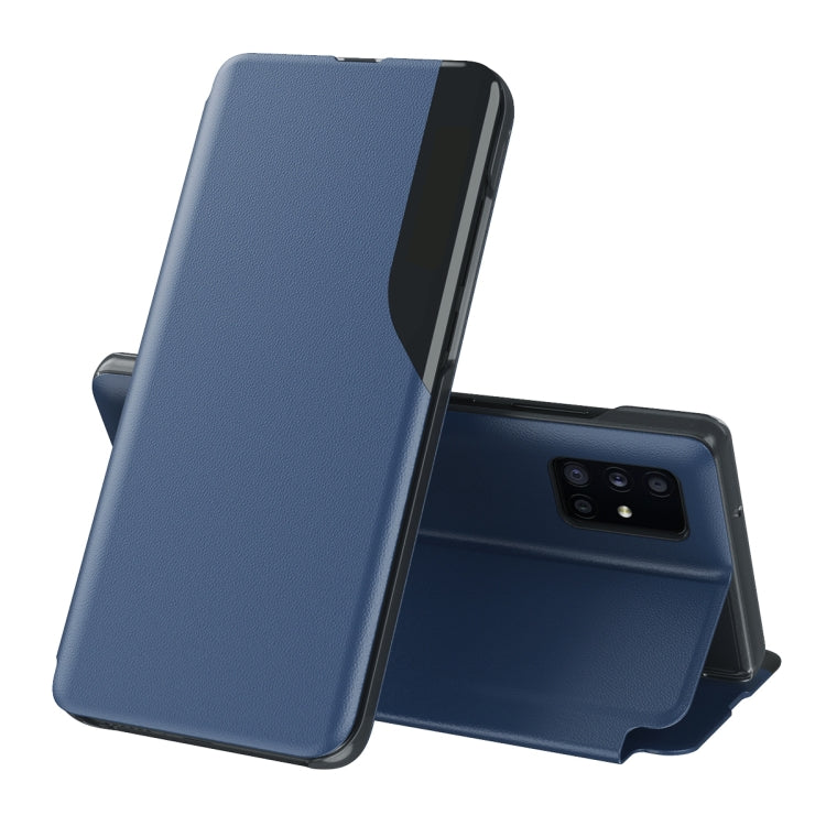 For Samsung Galaxy S21 Ultra 5G Attraction Flip Holder Leather Phone Case(Blue) - Galaxy S21 Ultra 5G Cases by PMC TechLife | Online Shopping South Africa | PMC TechLife