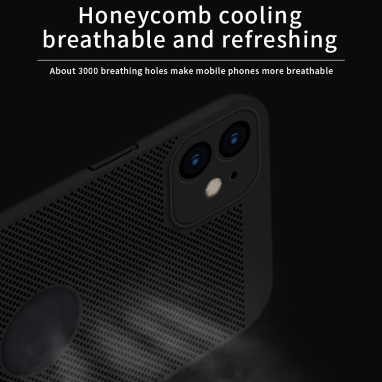 For iPhone 12 MOFi Honeycomb Texture Breathable PC Shockproof Protective Back Cover Case(Gold) - iPhone 12 / 12 Pro Cases by MOFI | Online Shopping South Africa | PMC TechLife