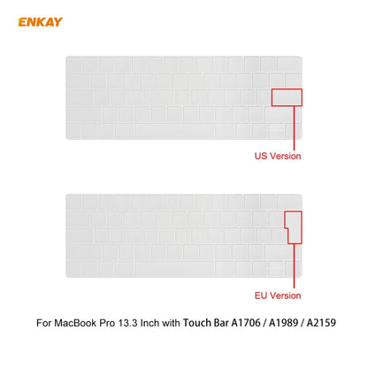 ENKAY 3 in 1 Crystal Laptop Protective Case + EU Version TPU Keyboard Film + Anti-dust Plugs Set for MacBook Pro 13.3 inch A1706 / A1989 / A2159 (with Touch Bar)(Orange) - MacBook Pro Cases by ENKAY | Online Shopping South Africa | PMC Jewellery | Buy Now Pay Later Mobicred