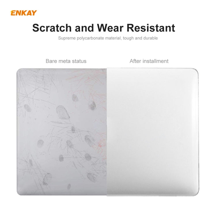 ENKAY 3 in 1 Crystal Laptop Protective Case + EU Version TPU Keyboard Film + Anti-dust Plugs Set for MacBook Pro 13.3 inch A1706 / A1989 / A2159 (with Touch Bar)(Transparent) - MacBook Pro Cases by ENKAY | Online Shopping South Africa | PMC Jewellery | Buy Now Pay Later Mobicred