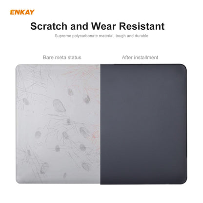 ENKAY 3 in 1 Matte Laptop Protective Case + US Version TPU Keyboard Film + Anti-dust Plugs Set for MacBook Pro 13.3 inch A1706 / A1989 / A2159 (with Touch Bar)(White) - MacBook Pro Cases by ENKAY | Online Shopping South Africa | PMC Jewellery | Buy Now Pay Later Mobicred