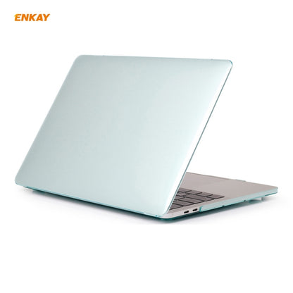 ENKAY 3 in 1 Crystal Laptop Protective Case + EU Version TPU Keyboard Film + Anti-dust Plugs Set for MacBook Pro 13.3 inch A1708 (without Touch Bar)(Green) - MacBook Pro Cases by ENKAY | Online Shopping South Africa | PMC Jewellery | Buy Now Pay Later Mobicred