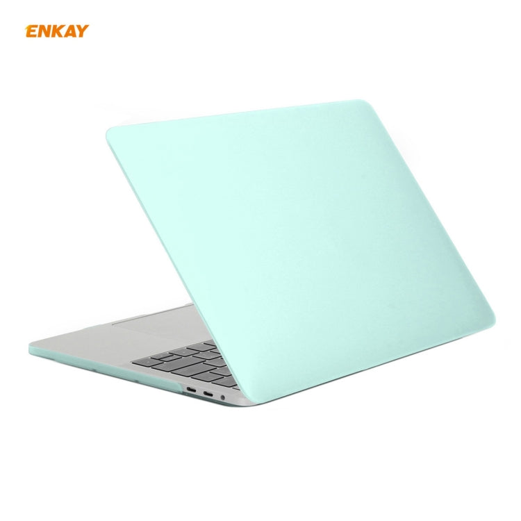 ENKAY 3 in 1 Matte Laptop Protective Case + US Version TPU Keyboard Film + Anti-dust Plugs Set for MacBook Pro 15.4 inch A1707 & A1990 (with Touch Bar)(Green) - MacBook Pro Cases by ENKAY | Online Shopping South Africa | PMC Jewellery | Buy Now Pay Later Mobicred