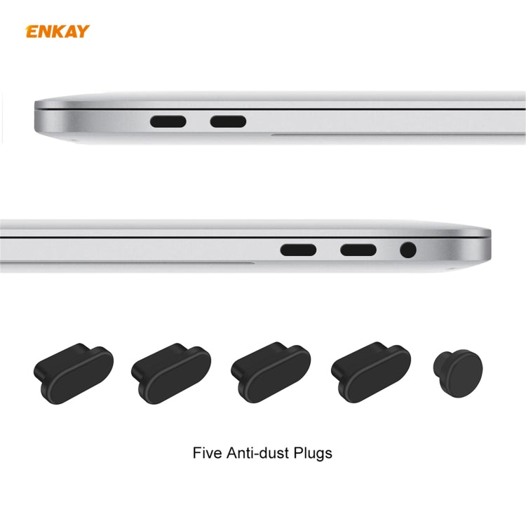 ENKAY 3 in 1 Matte Laptop Protective Case + EU Version TPU Keyboard Film + Anti-dust Plugs Set for MacBook Pro 15.4 inch A1707 & A1990 (with Touch Bar)(Black) - free shipping - PMC Jewellery - Order now!