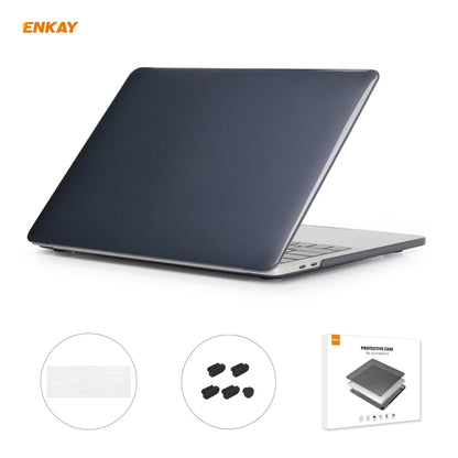 ENKAY 3 in 1 Crystal Laptop Protective Case + US Version TPU Keyboard Film + Anti-dust Plugs Set for MacBook Pro 15.4 inch A1707 & A1990 (with Touch Bar)(Black) - MacBook Pro Cases by ENKAY | Online Shopping South Africa | PMC Jewellery | Buy Now Pay Later Mobicred