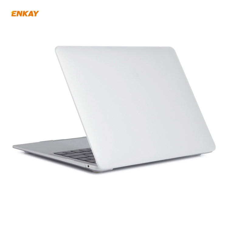 ENKAY 3 in 1 Matte Laptop Protective Case + EU Version TPU Keyboard Film + Anti-dust Plugs Set for MacBook Air 13.3 inch A2179 & A2337 (2020)(White) - MacBook Pro Cases by ENKAY | Online Shopping South Africa | PMC Jewellery | Buy Now Pay Later Mobicred