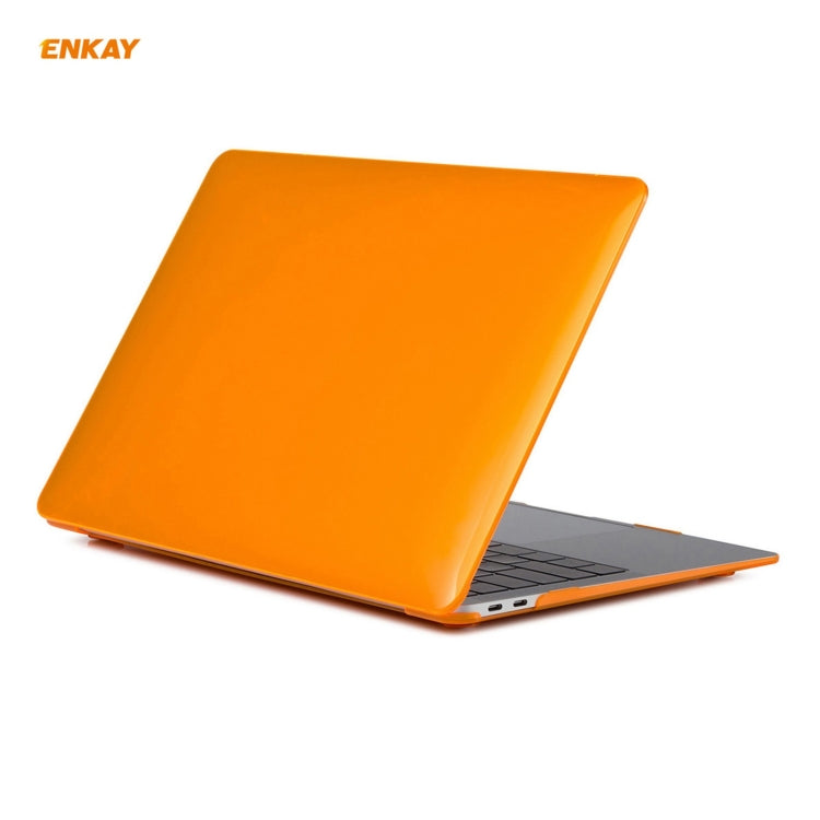 For MacBook Air 13.3 inch A2179 & A2337 2020 ENKAY 3 in 1 Crystal Laptop Protective Case + EU Version TPU Keyboard Film + Anti-dust Plugs Set(Orange) - MacBook Air Cases by ENKAY | Online Shopping South Africa | PMC Jewellery | Buy Now Pay Later Mobicred