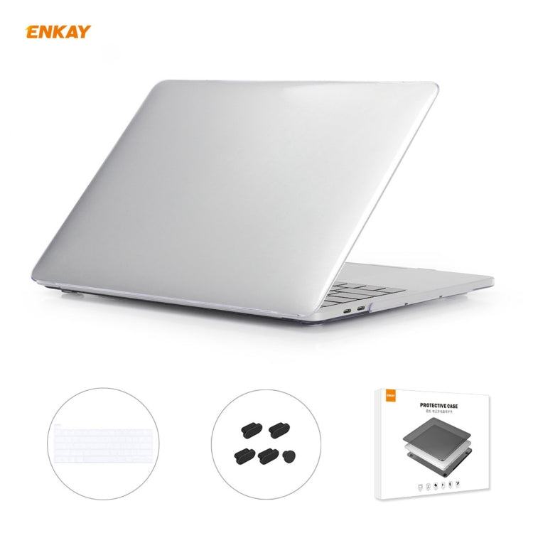 ENKAY 3 in 1 Crystal Laptop Protective Case + US Version TPU Keyboard Film + Anti-dust Plugs Set for MacBook Pro 13.3 inch A2251 & A2289 & A2338 (with Touch Bar)(Transparent) - free shipping - PMC Jewellery - Order now!