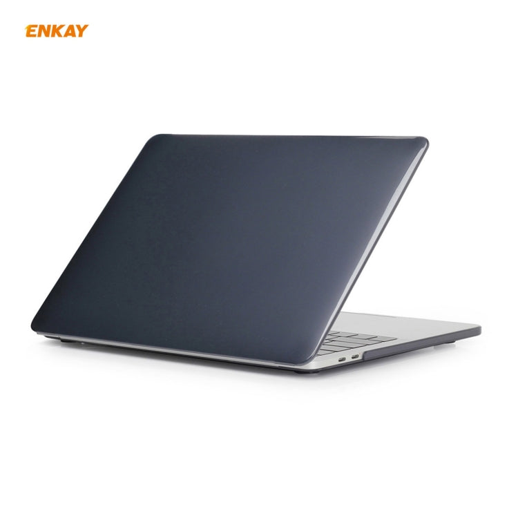 ENKAY 3 in 1 Crystal Laptop Protective Case + EU Version TPU Keyboard Film + Anti-dust Plugs Set for MacBook Pro 13.3 inch A2251 & A2289 & A2338 (with Touch Bar)(Black) - MacBook Pro Cases by ENKAY | Online Shopping South Africa | PMC Jewellery | Buy Now Pay Later Mobicred