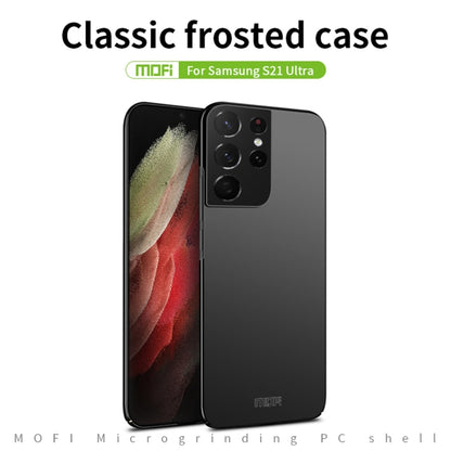 For Samsung Galaxy S21 Ultra 5G MOFI Frosted PC Ultra-thin Hard Case(Black) - Galaxy S21 Ultra 5G Cases by MOFI | Online Shopping South Africa | PMC Jewellery